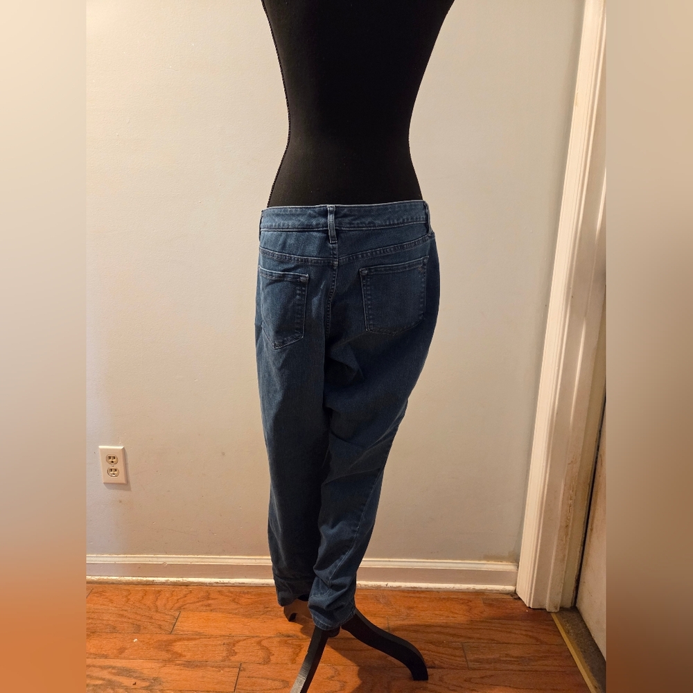 Martha Stewart Dark Blue Boyfriend Jeans - Picture 6 of 7